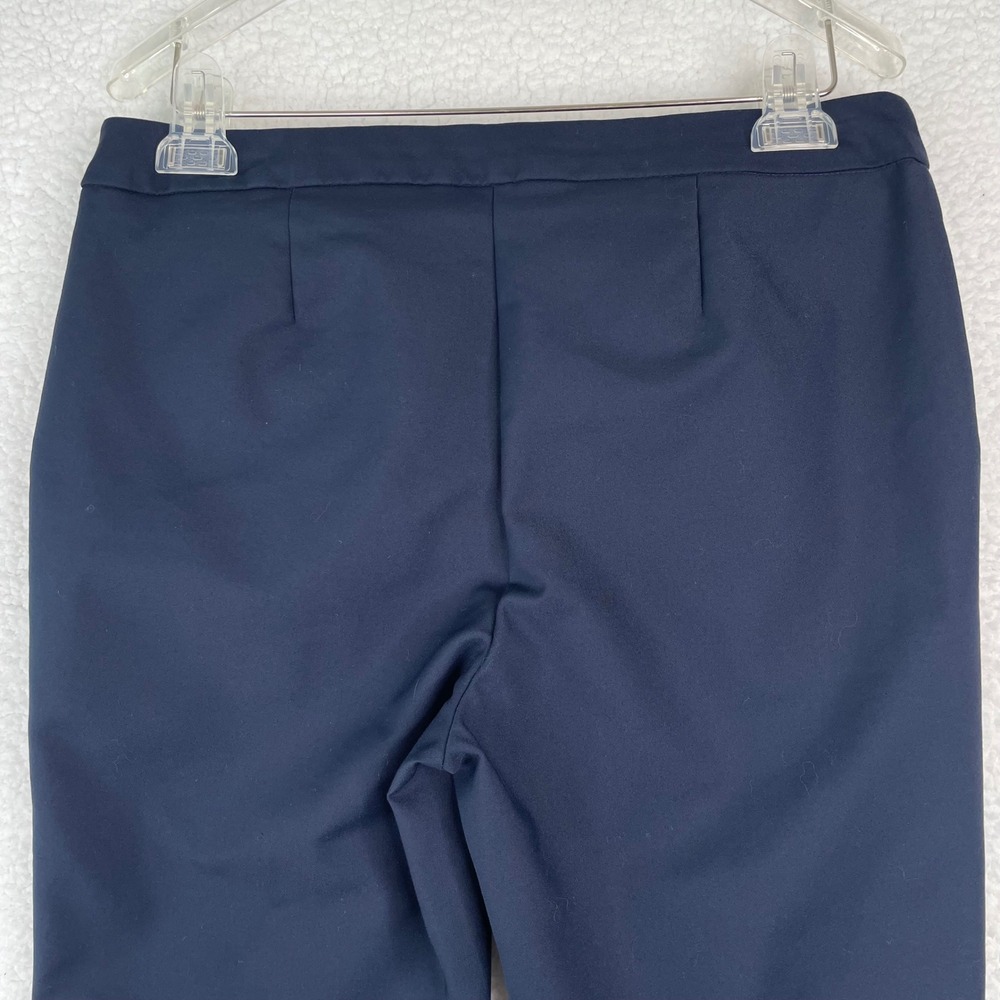 Ellen Tracy Navy Blue Tailored Ankle Pants Slim Fit Career Workwear Size 6 - Picture 5 of 10
